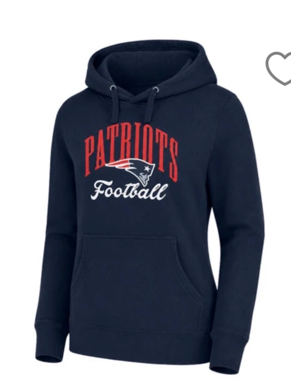 NWT Patriots Football Women's Navy Hooded Sweatshirt Size 3X